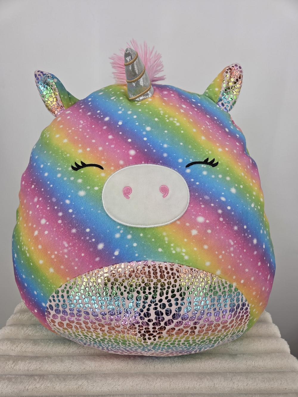 Squishmallows Rainbow Unicorn Plush - Pink, Purple, Blue, Green, Yellow